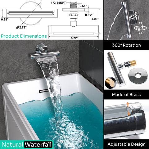 Homekicen Dual Antique Shower Head System with Waterfall Tub Spout: 9" Ceiling Rain & 6" Tilted Rainfall, Handheld Vintage Faucet Set, 4 Way Diverter Brass Valve with Trim Kit