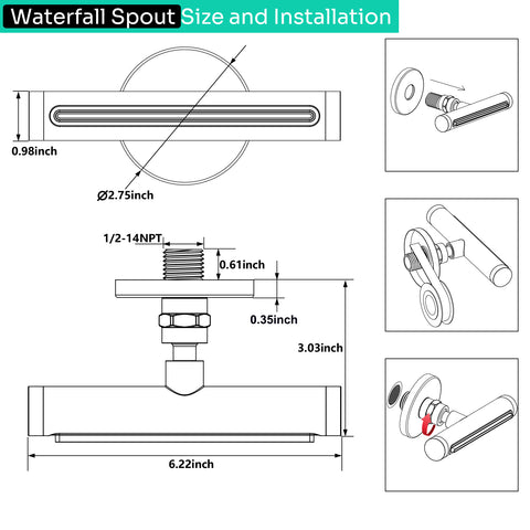 Homekicen Antique Shower-Faucet Sets System, 9" Ceiling Mounted Rain Head & Waterfall Tub Spout and Vintage Handheld Spray Combo, 3 Way Diverter Brass Valve with Trim Kit